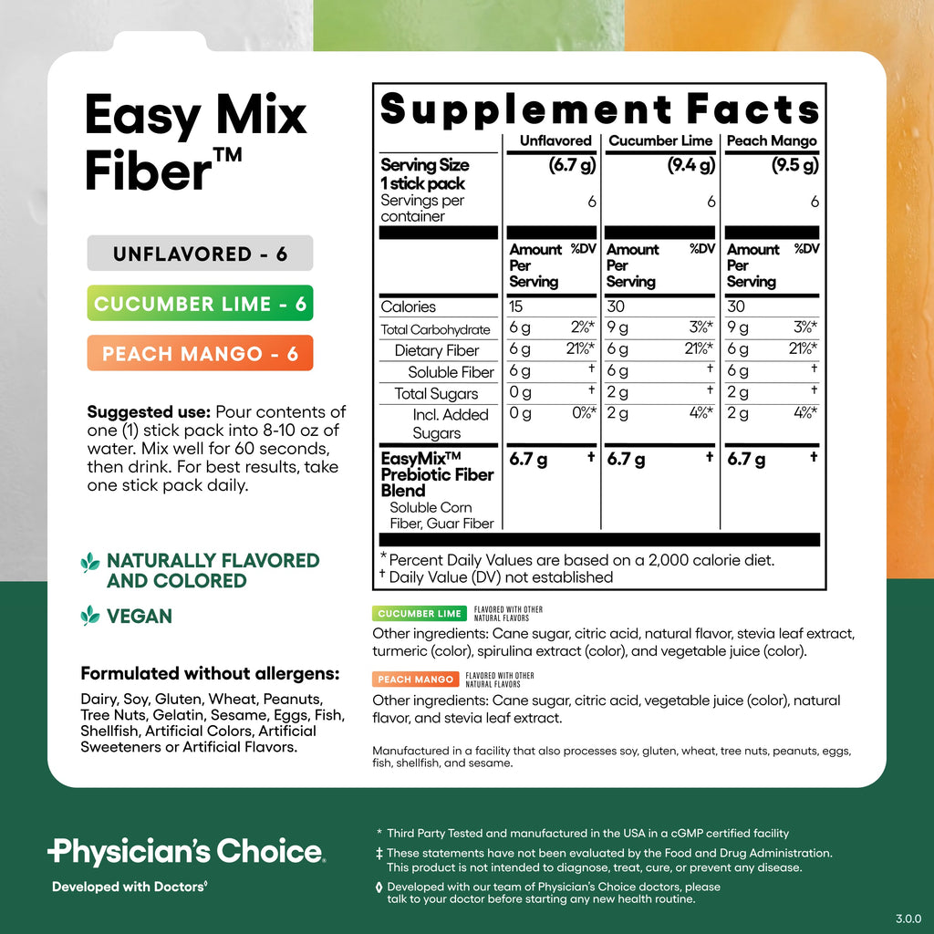Easy Mix Fiber Stick Packs