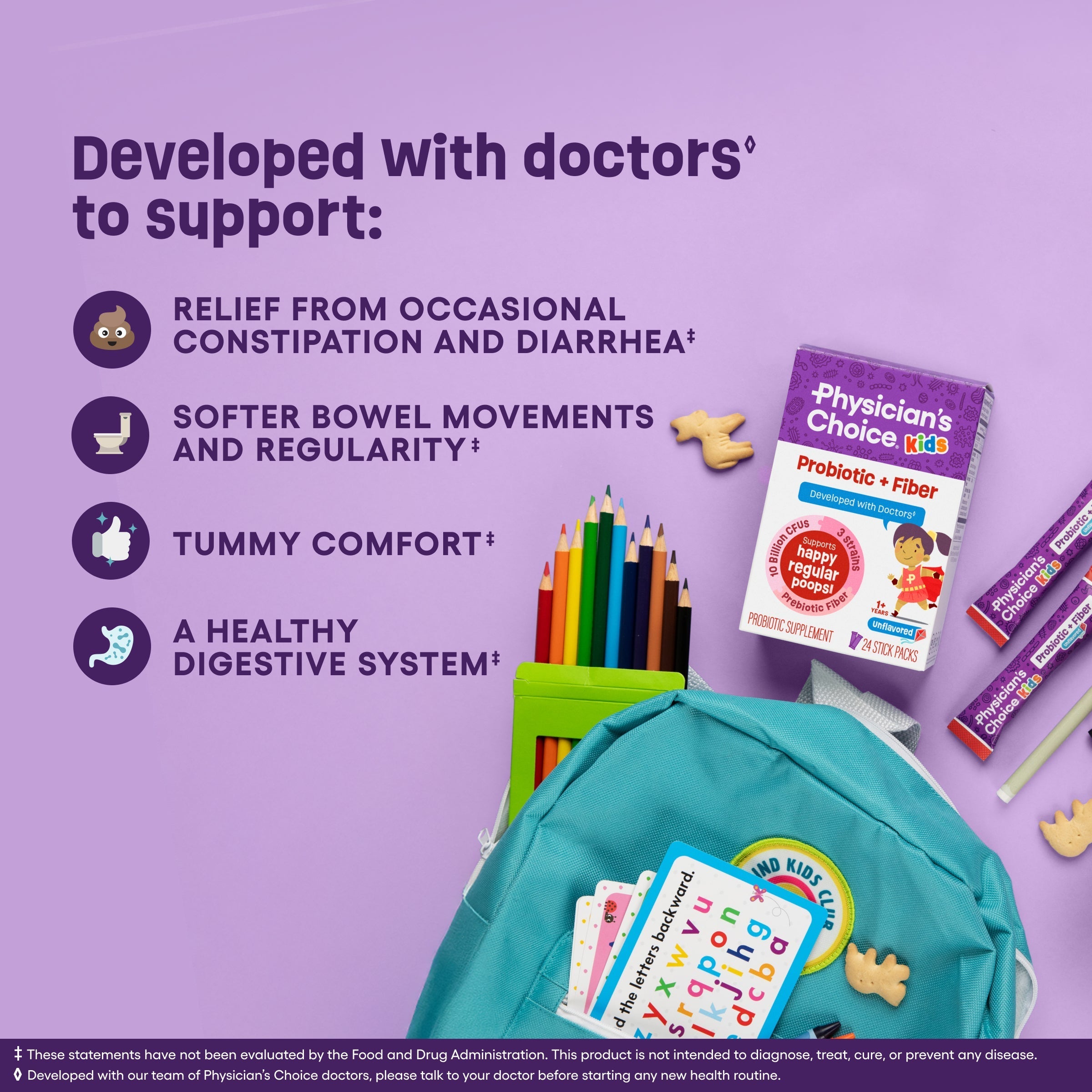 Kids Probiotic + Prebiotic Fiber Packets  - Unflavored
